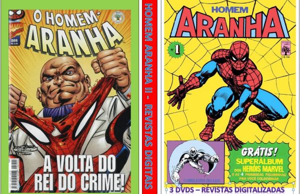 11 Dvds - Coleção Hqs Homem Aranha +35 gb Revistas Digitalizada