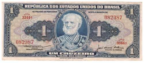 Cédula 1 Cruzeiro Marquês De Tamandaré - + Nova Da Net