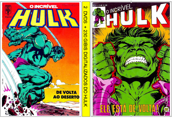 2 DVD  com + 200  Revistas Do incrível Hulk