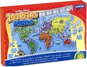 Quebra-cabeça - Mundo - 200 Peças - Toyster